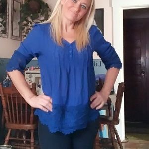 Royal blue blouse